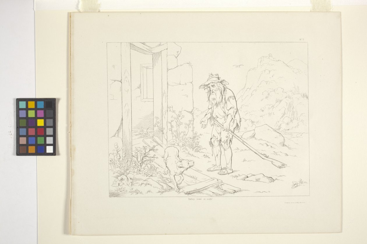 Rip Van Winkle'ın Resimleri, Levha 5 (litografi) by Felix Octavius Carr Darley