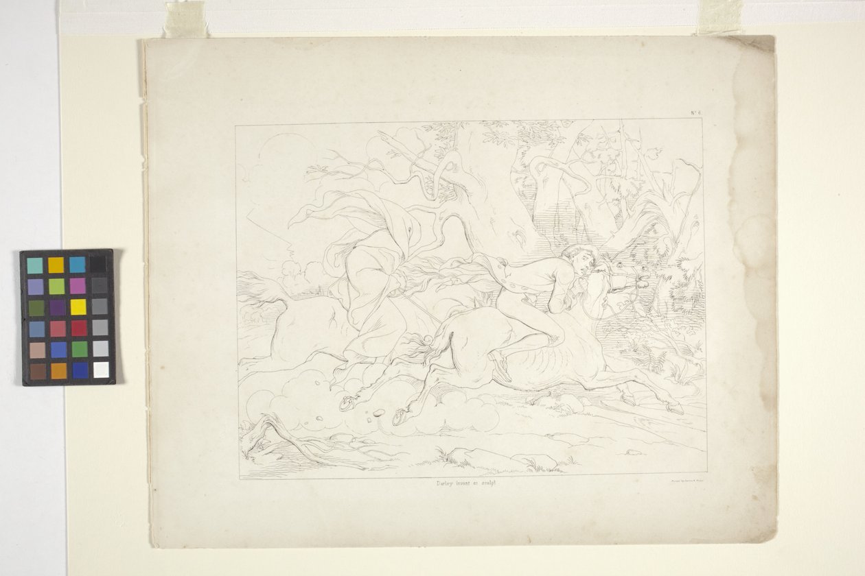 Sleepy Hollow Efsanesi Resimleri, Levha 6 (litografi) by Felix Octavius Carr Darley