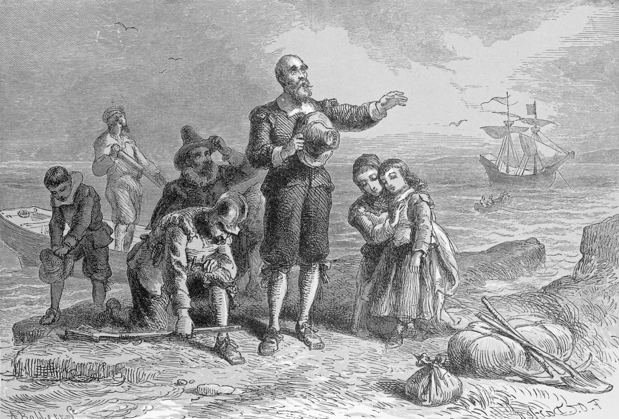 Landing of the Pilgrims, 1620, A. Bollett tarafından 