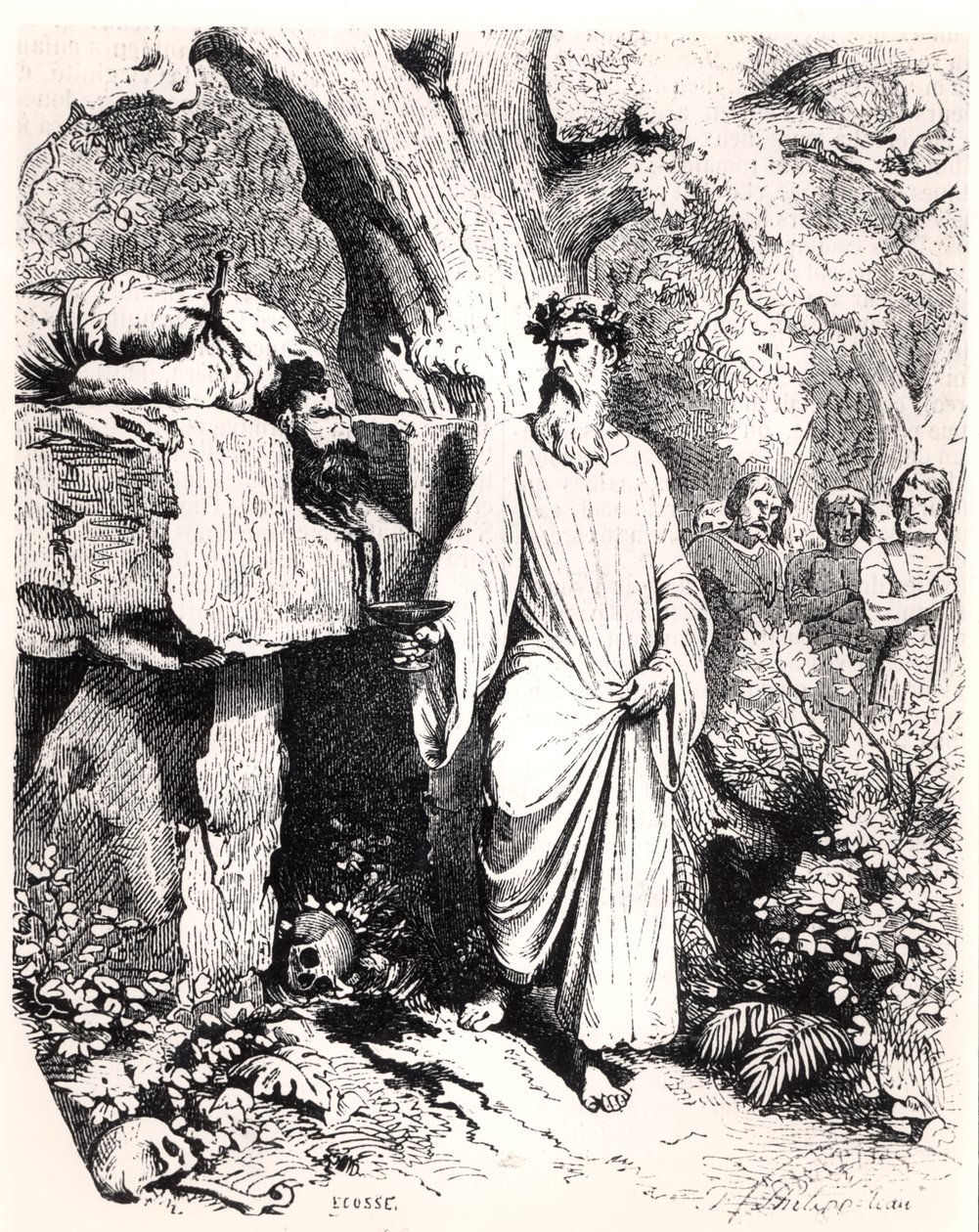 Galyalı bir Druid tarafından insan kurban edilmesi, L.P. Anquetil tarafından 