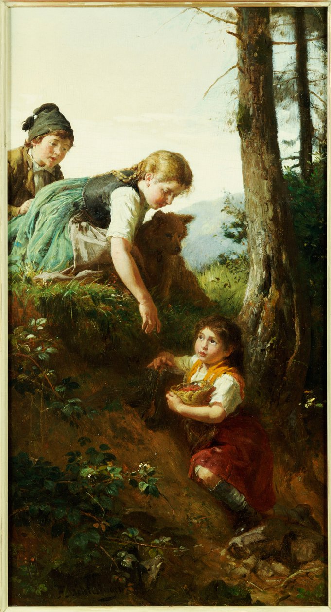 Çilek toplayan çocuklar by Felix Schlesinger