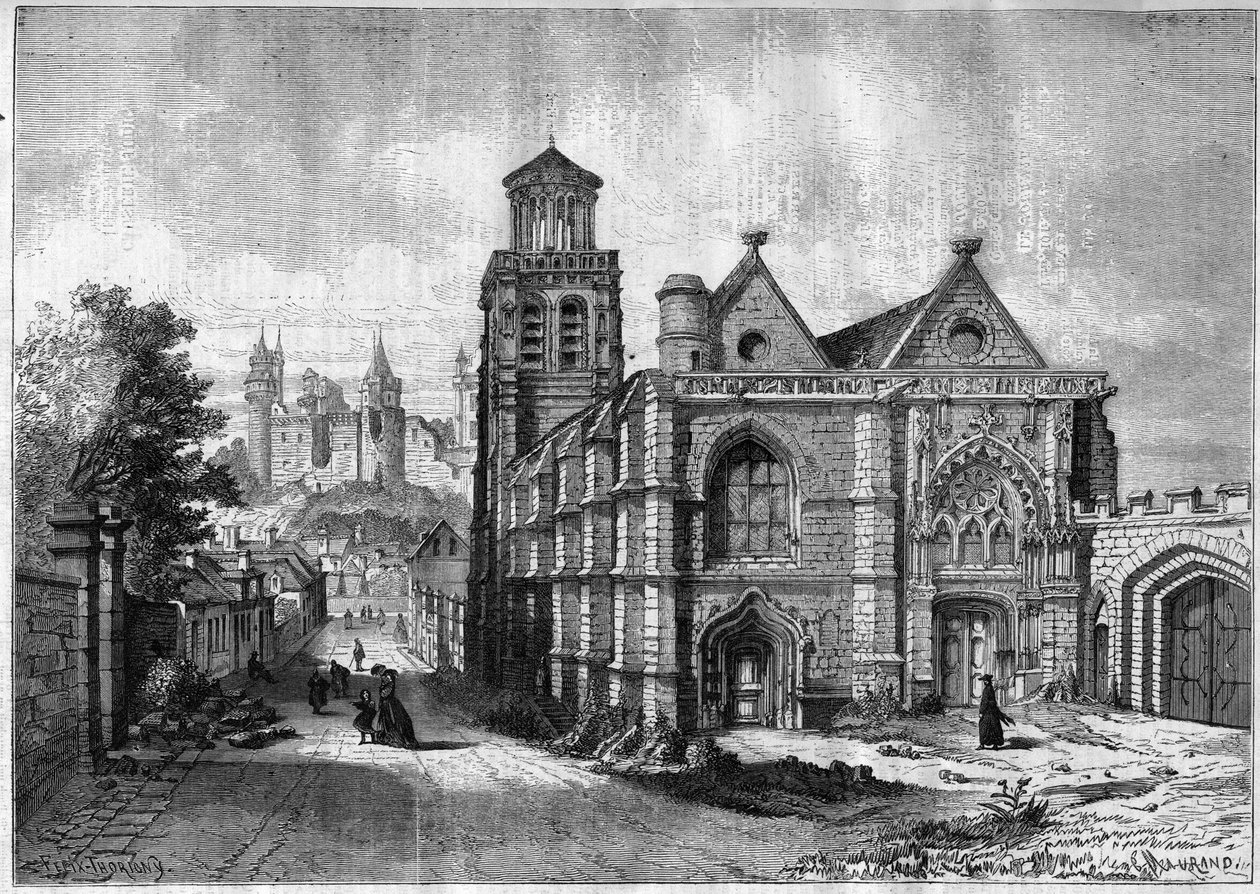 Picardy bölgesindeki Oise bölümünde Pierrefonds Saint Sulpice (Saint Sulpice) Kilisesi - Felix de Thorigny
