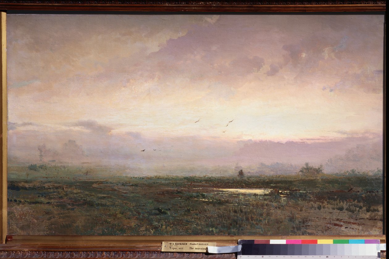 Sabah (Sabah) - Fyodor Vasilyev (Feodor Aleksandroviç, Fiodor Aleksandroviç Vasiliev (1850-1873), tuval üzerine yağlı boya tablo by Feodor Alexandrovich Vassiliev