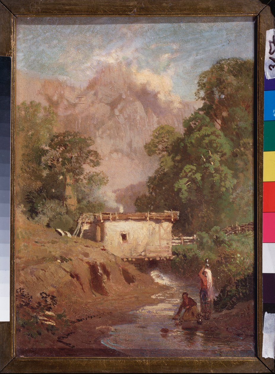 Kırım manzarası - Fyodor Vasilyev (Feodor Aleksandroviç, Fyodor Aleksandroviç Vassiliev (1850-1873), tuval üzerine yağlı boya tablo by Feodor Alexandrovich Vassiliev