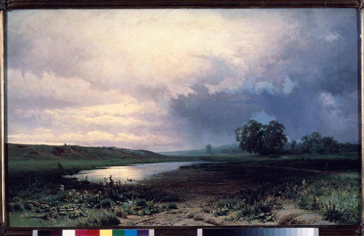Prairies inondees (Flooded Meadow) - Peinture de Fyodor Alexandrovich Vasilyev (Feodor Alexandrovich, Fiodor Alexandrovitch Vassiliev) (1850-1873), huile sur toile by Feodor Alexandrovich Vassiliev