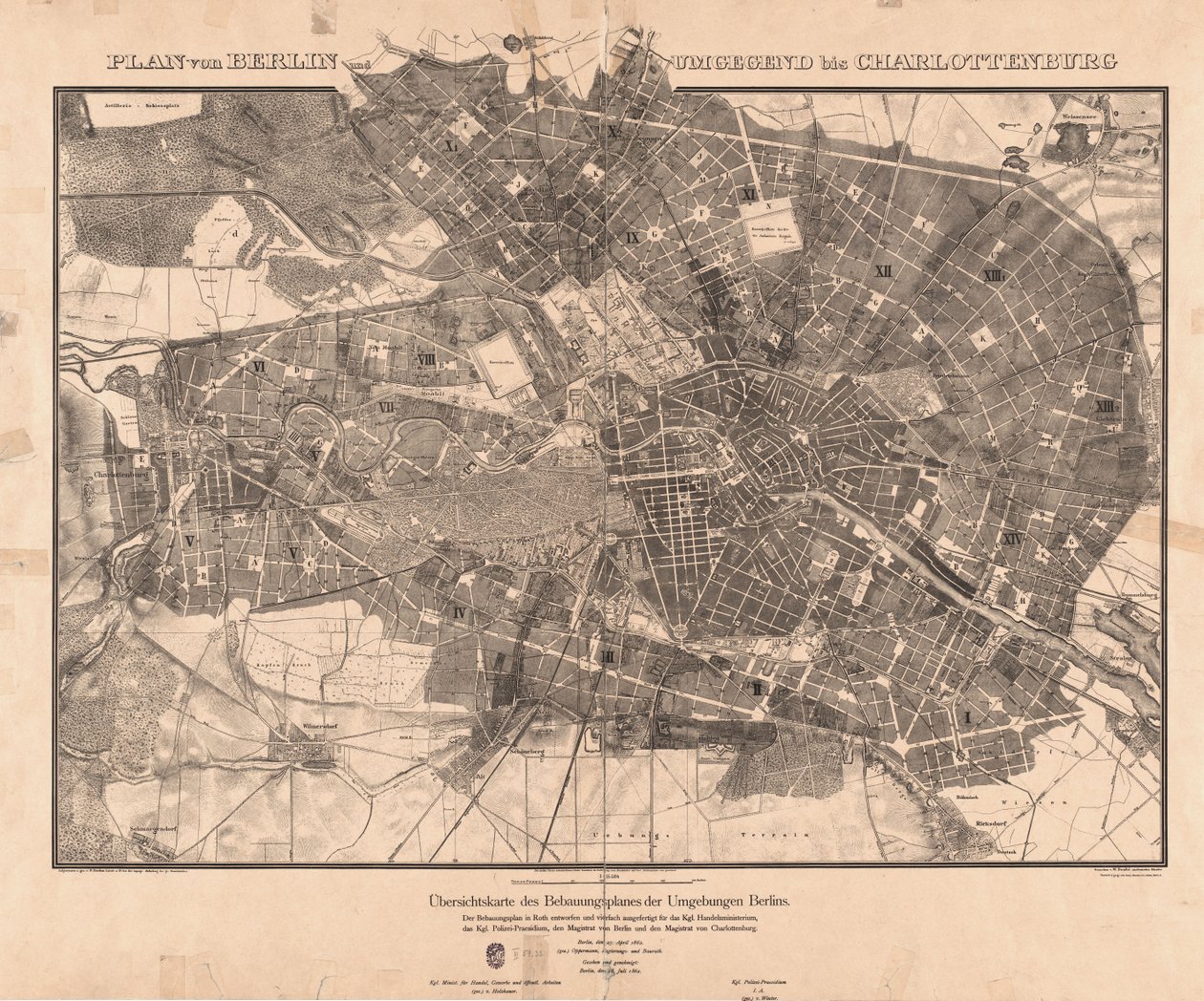 Berlin çevresinin imar planına genel bakış haritası. by Ferdinand Boehm