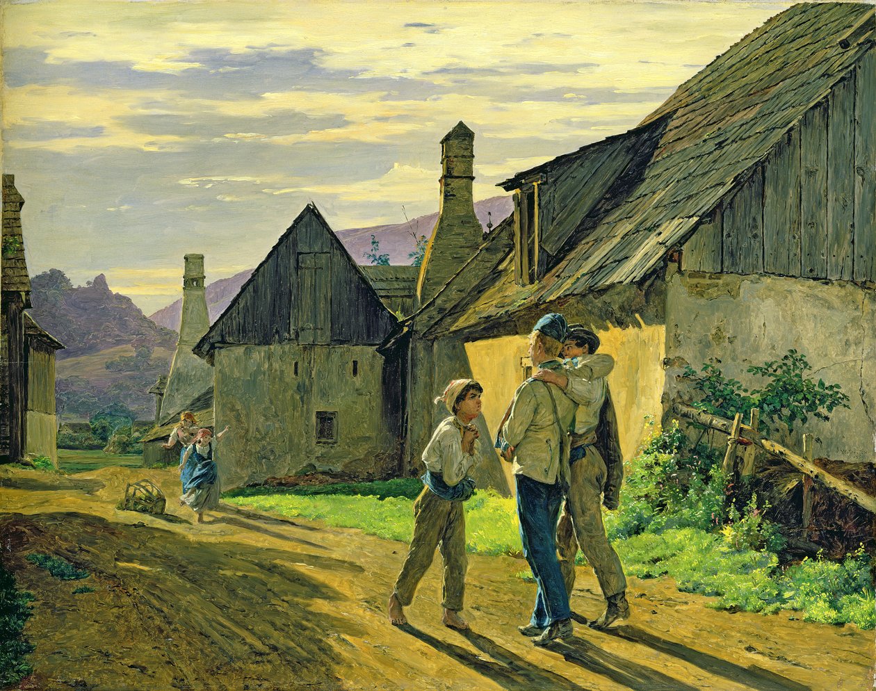 Savaştan eve dönüş, 1859 by Ferdinand Georg Waldmuller