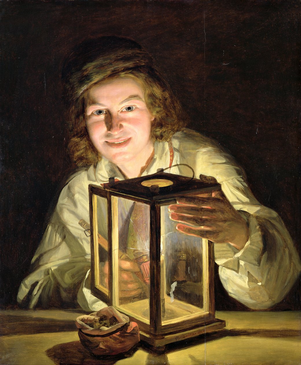 Ahır Lambalı Genç Ahır Çocuğu, 1824 by Ferdinand Georg Waldmuller