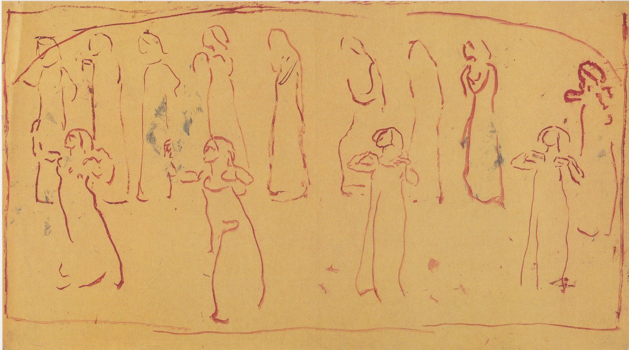 Ayakta duran on üç cüppeli figür by Ferdinand Hodler