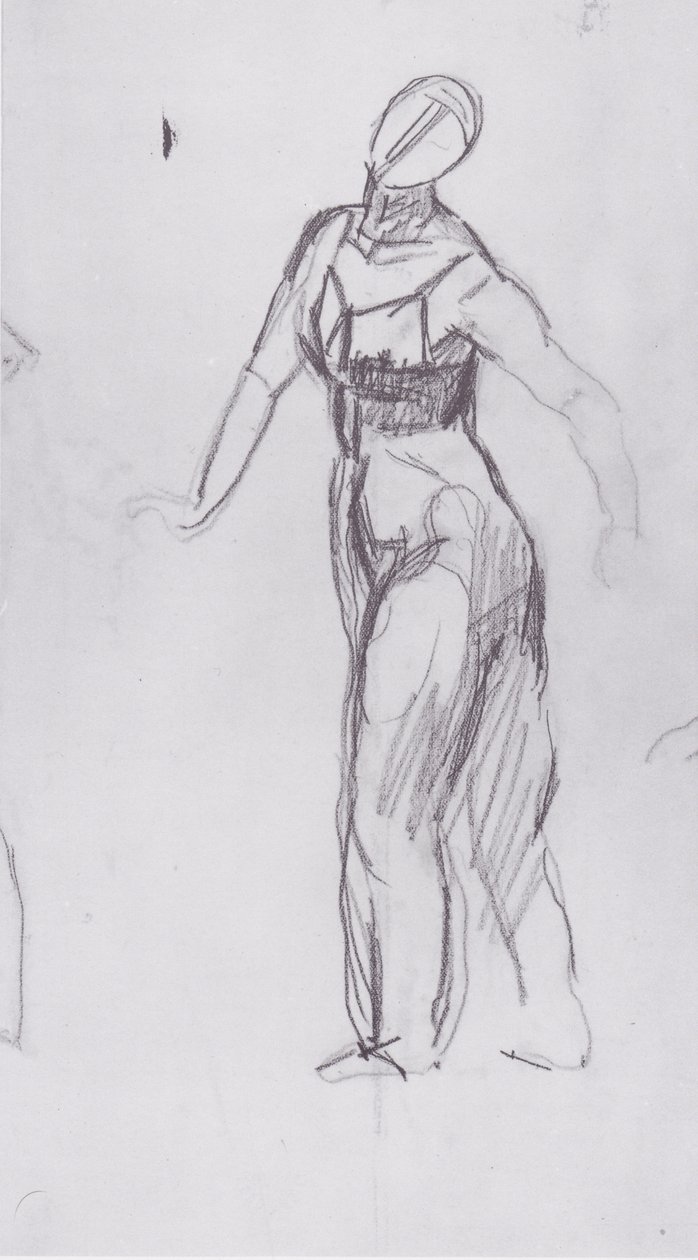 sola yürüyen kadın by Ferdinand Hodler