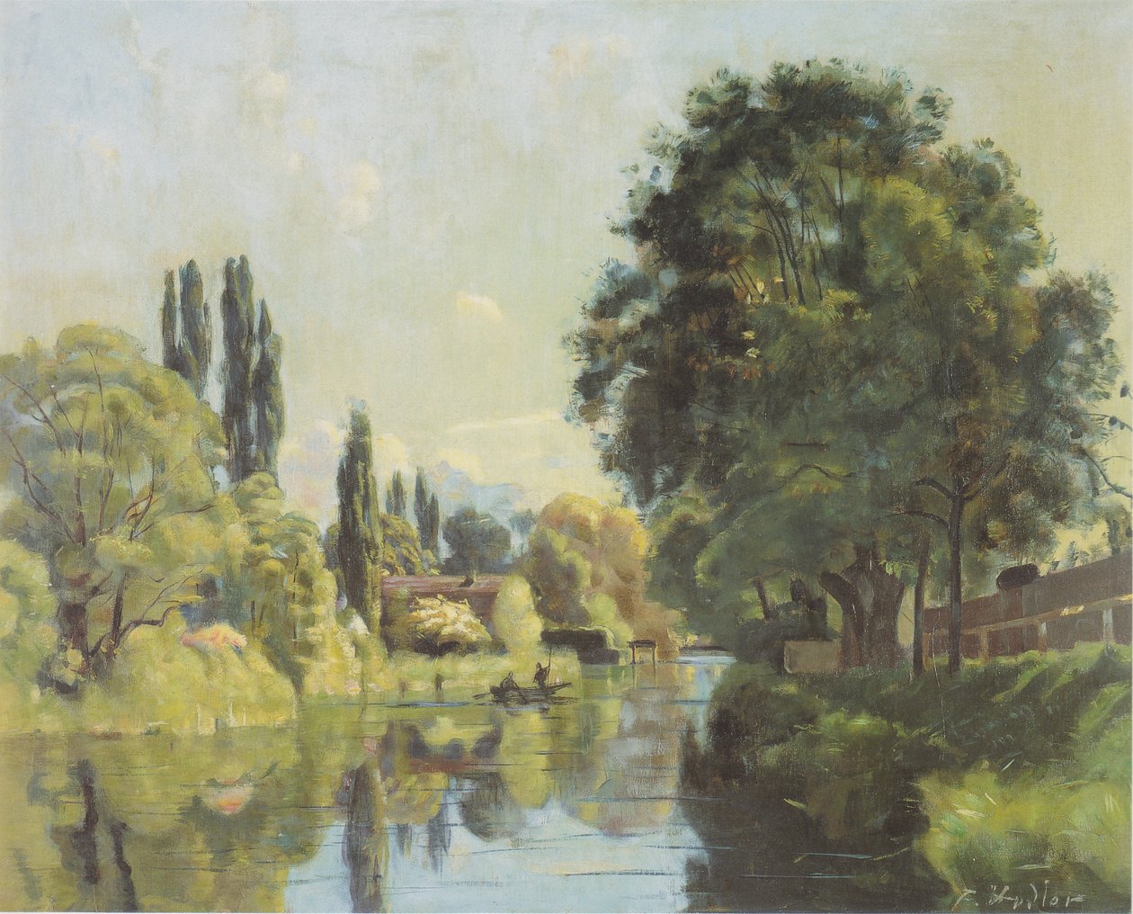 Thun yakınlarındaki Aare Kanalı by Ferdinand Hodler