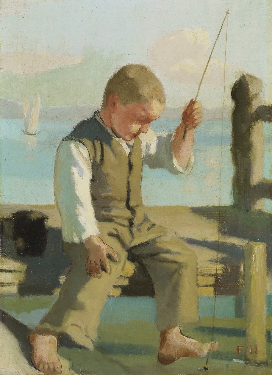 küçük balıkçı by Ferdinand Hodler