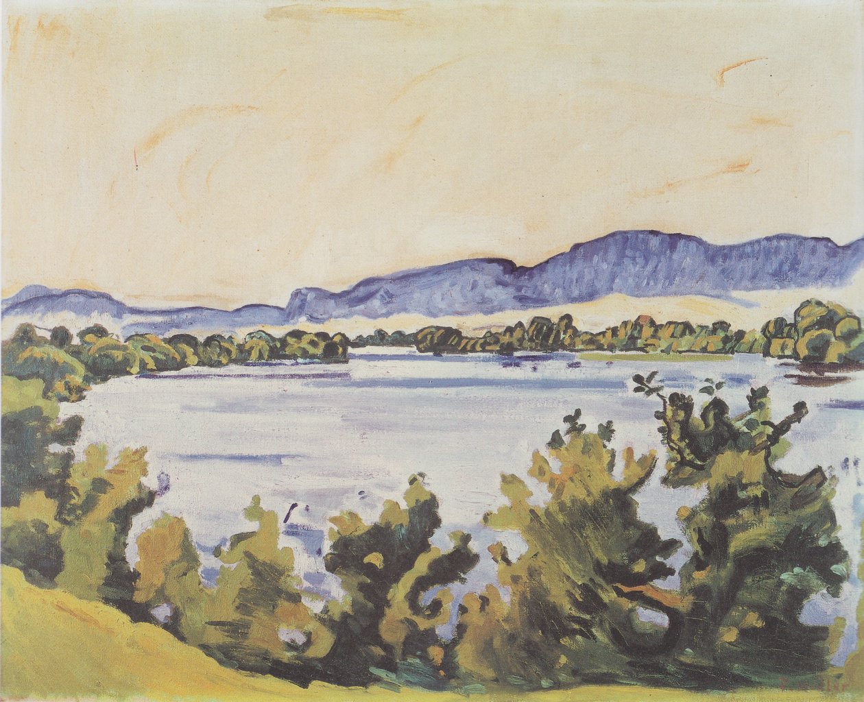 Solothurn yakınlarındaki Aare by Ferdinand Hodler