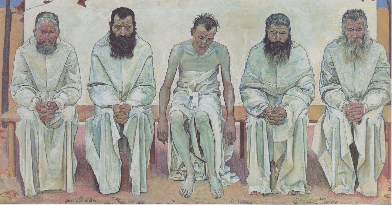 hayatın yorgunluğu by Ferdinand Hodler