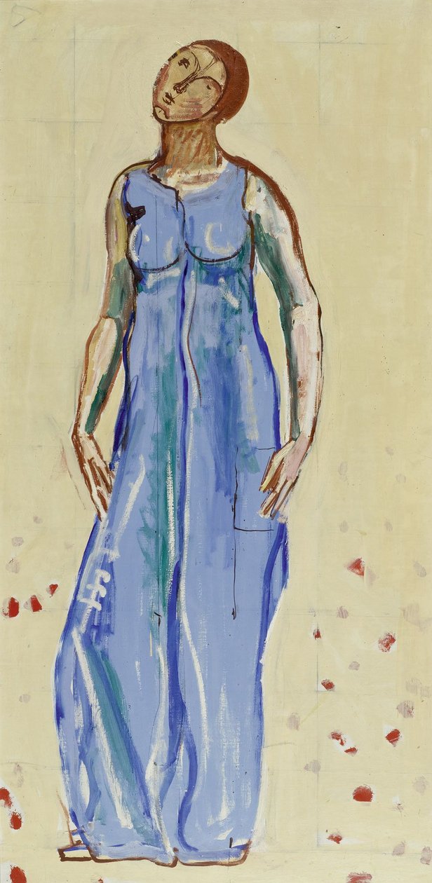 Sonsuzluğa bakan kadın figürü by Ferdinand Hodler