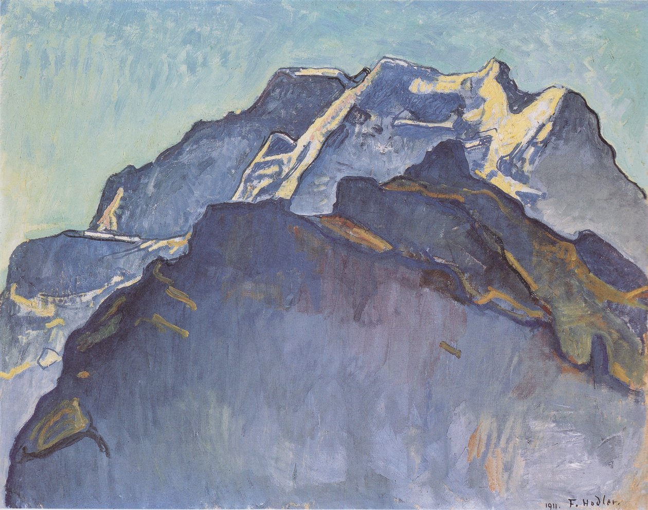 Başak masifi ve kara keşiş by Ferdinand Hodler