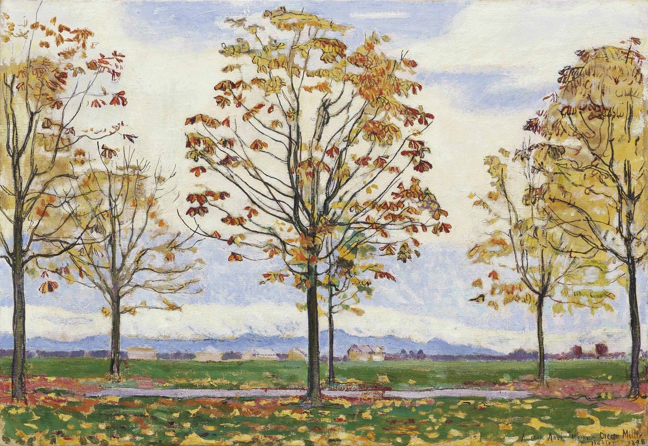 Biberist yakınlarındaki Kastanienallee by Ferdinand Hodler