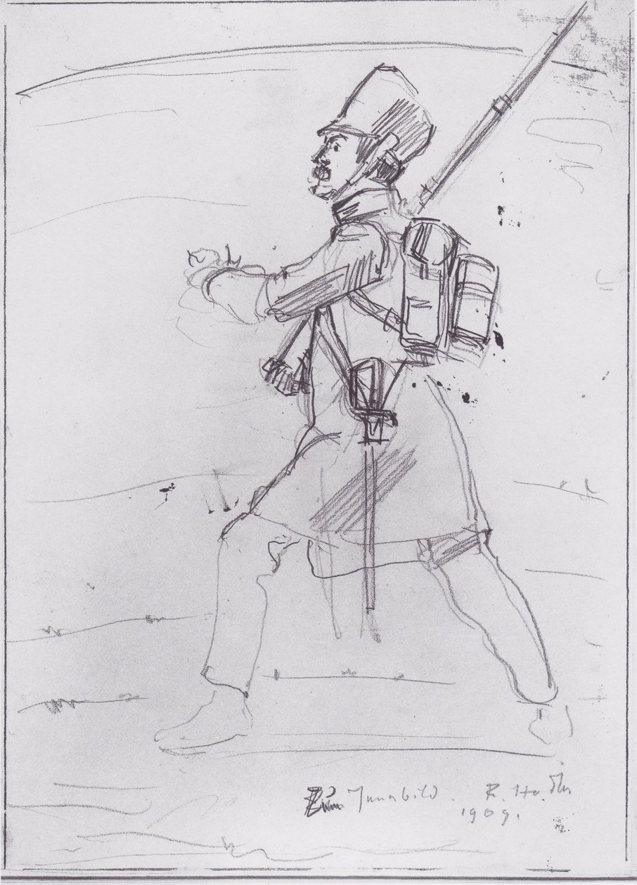Sola doğru yürüyen fusier by Ferdinand Hodler