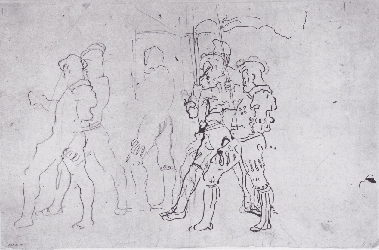 Solda yürüyen savaşçı by Ferdinand Hodler