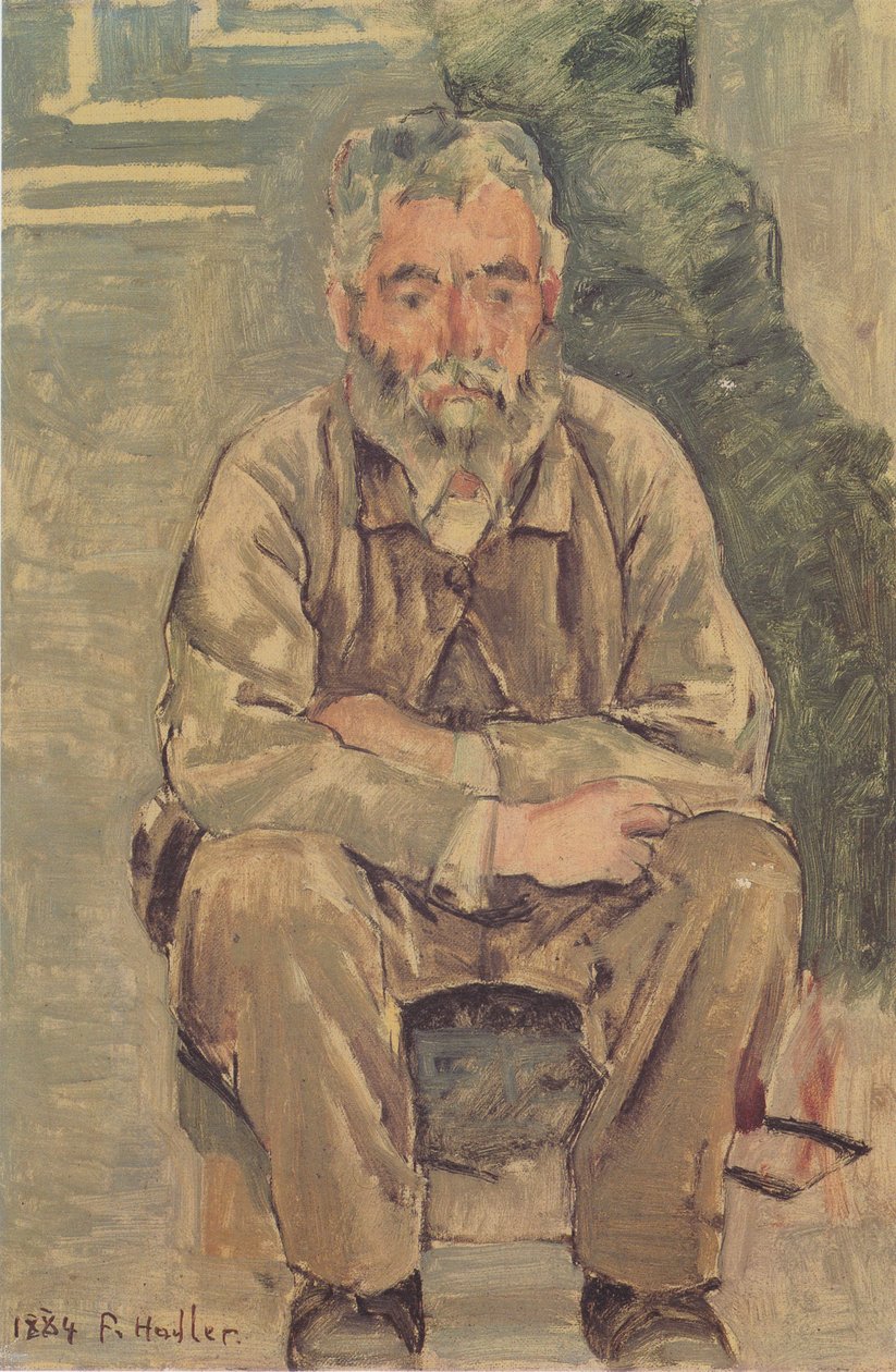 oturan sakallı adam by Ferdinand Hodler