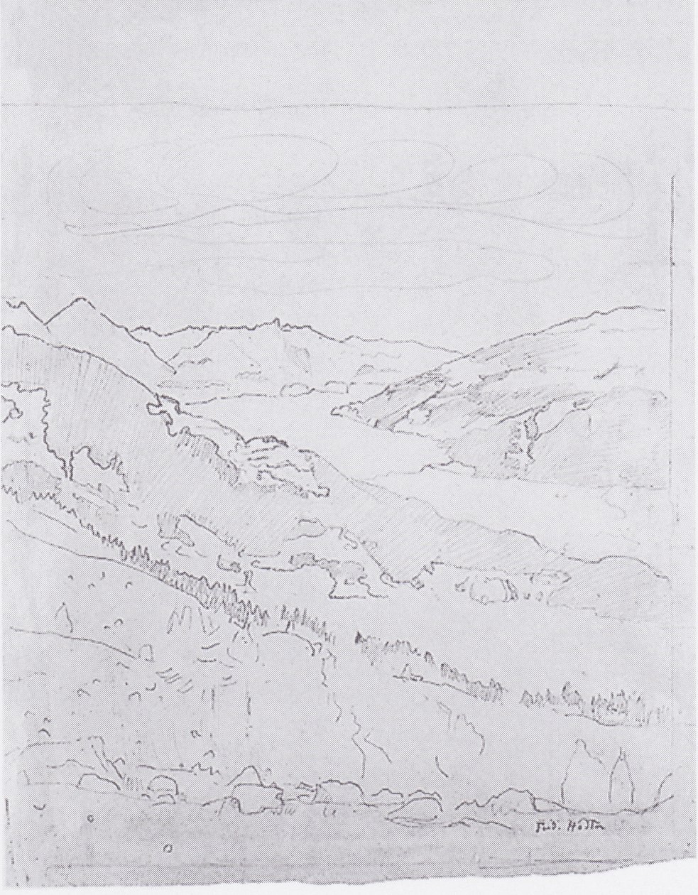 Schynigen Platte yolundan Thun Gölü by Ferdinand Hodler