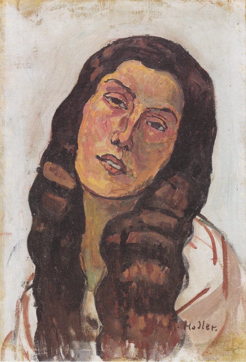 Gevşek saçlı Valentine Godé-Darel by Ferdinand Hodler