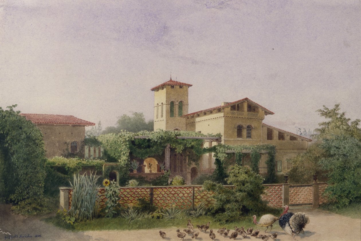 Roma Hamamları, 1848 (kağıt üzerinde wc) by Ferdinand Maron