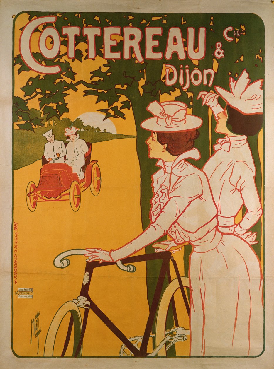 Poster reklamı Cottereau und Dijon bisikletleri by Ferdinand Misti Mifliez