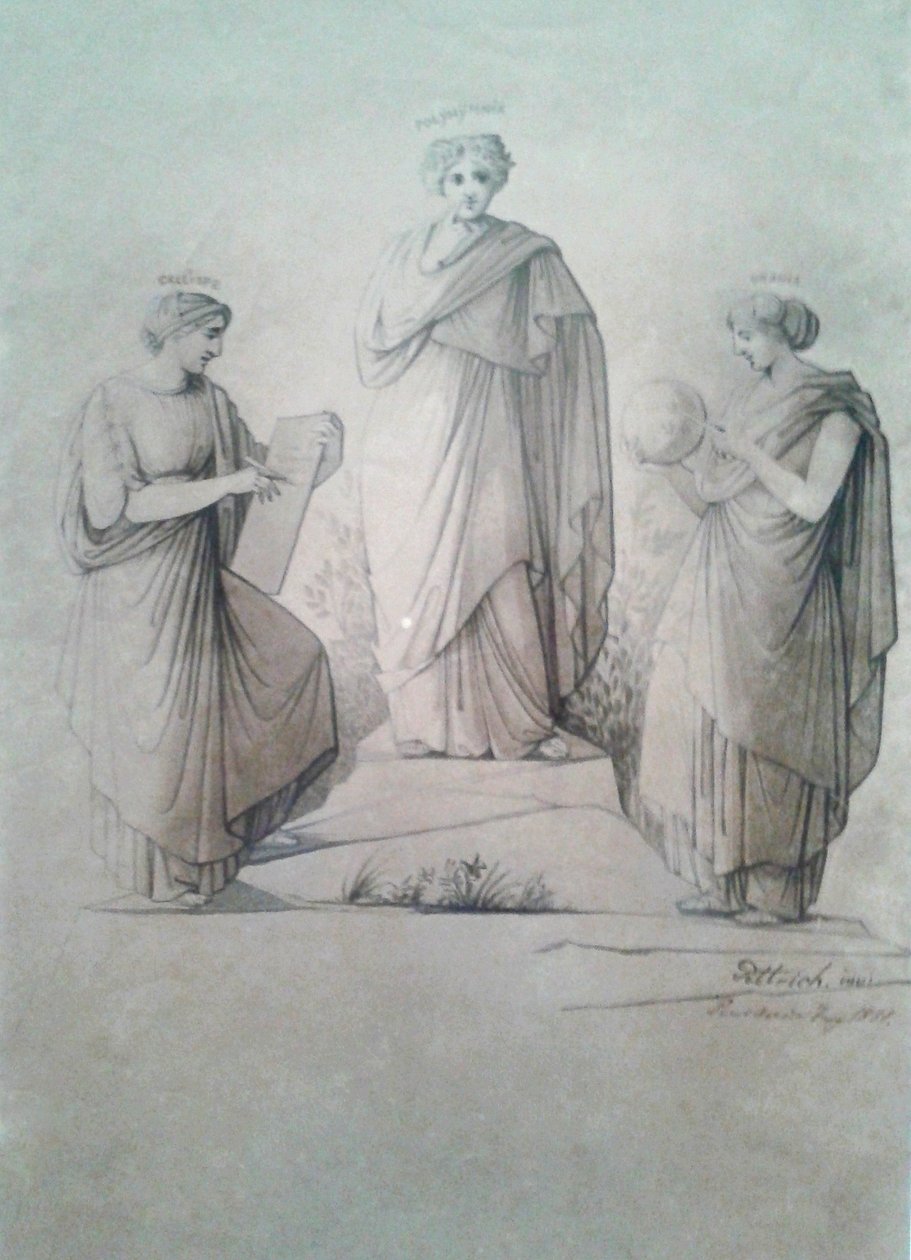 Muses Calliope, Polyhymnia ve Urania by Ferdinand Pettrich