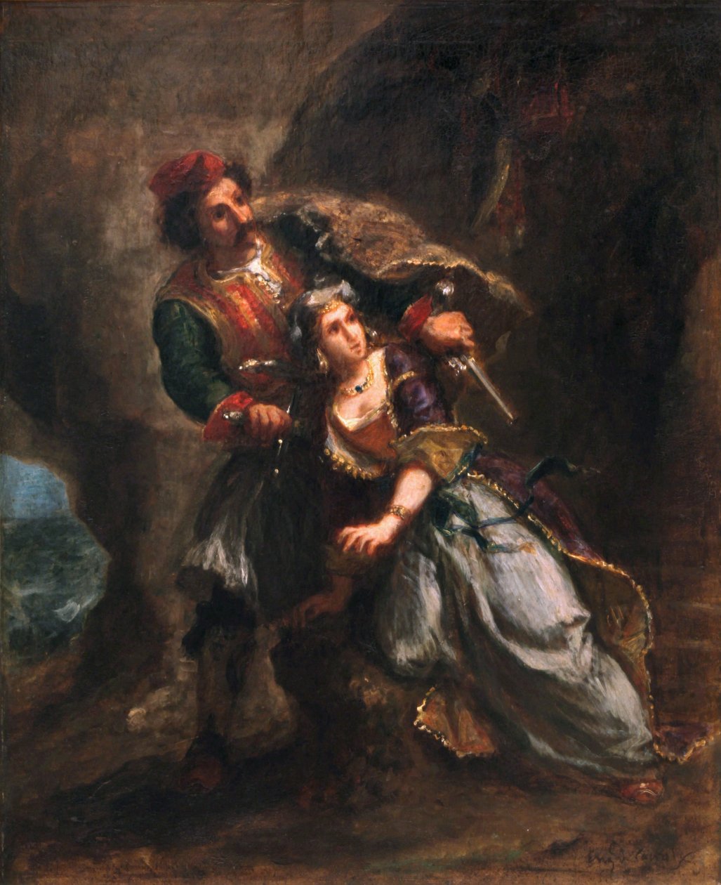 abidos nişanlısı by Ferdinand Victor Eugene Delacroix