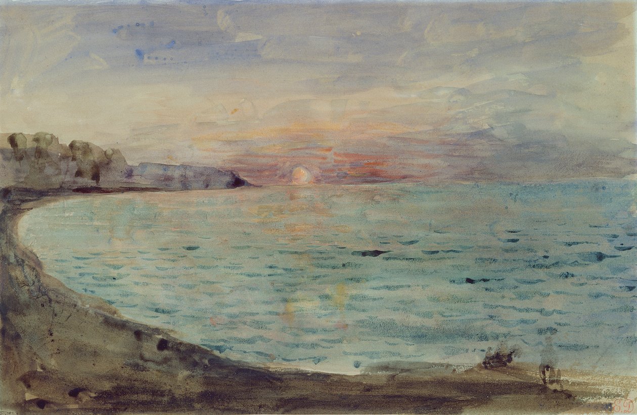 Dieppe yakınlarındaki Kayalıklar, 1852-55 by Ferdinand Victor Eugene Delacroix