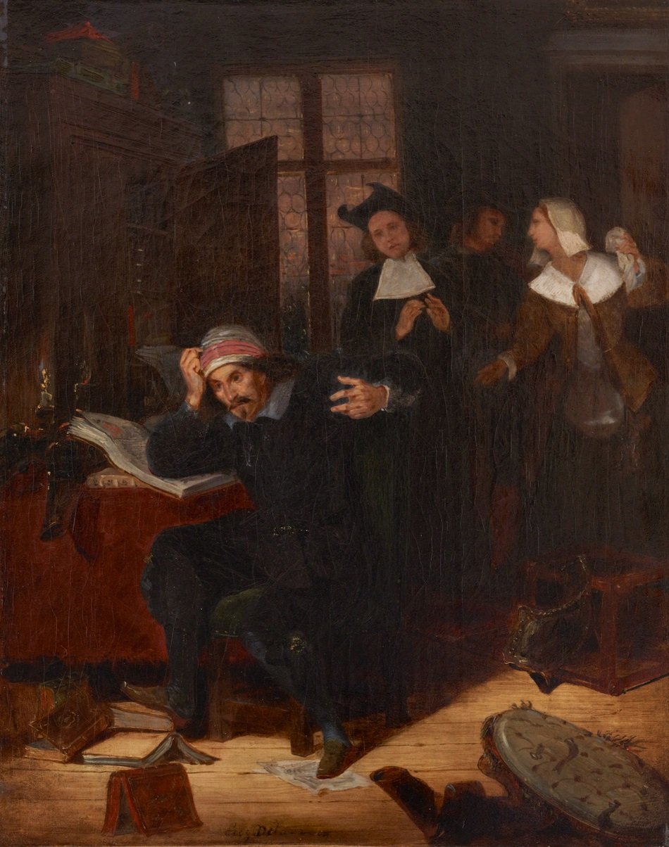 Don Kişot kütüphanesinde by Ferdinand Victor Eugene Delacroix