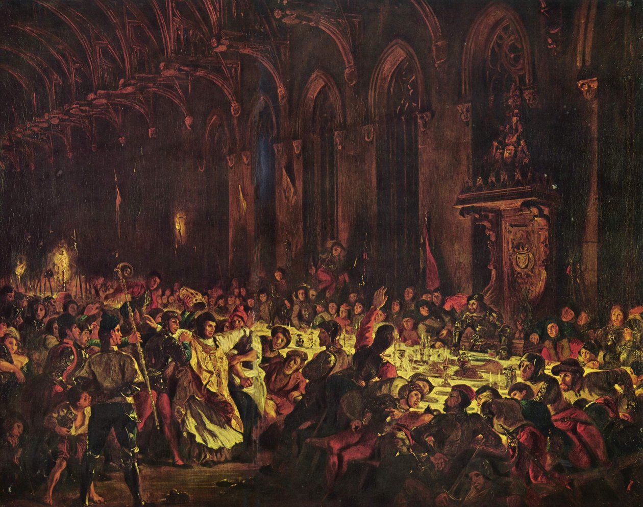 Liège Piskoposu Suikastı by Ferdinand Victor Eugene Delacroix
