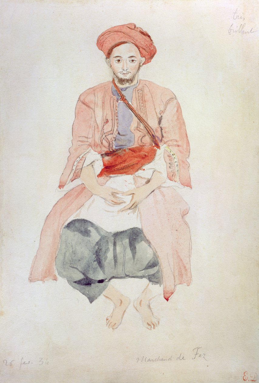 Fes Satıcısı, 1834 by Ferdinand Victor Eugene Delacroix