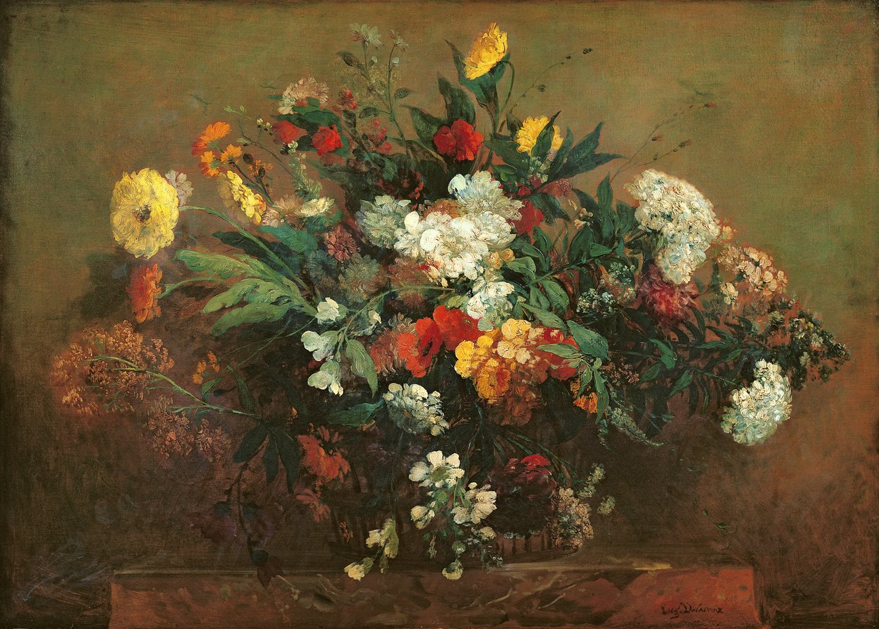 Çiçekler by Ferdinand Victor Eugene Delacroix