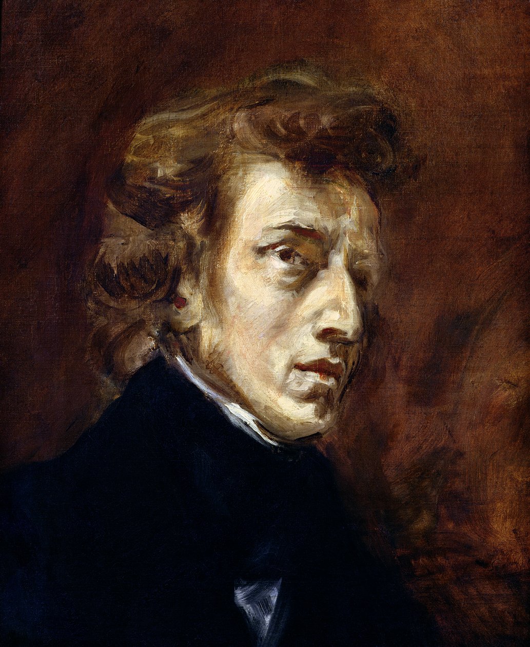 Frederic Chopin (1810-49) 1838 by Ferdinand Victor Eugene Delacroix