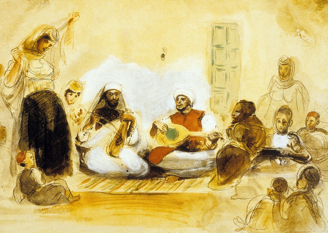 Yahudi Müzisyenler, c.1832 by Ferdinand Victor Eugene Delacroix