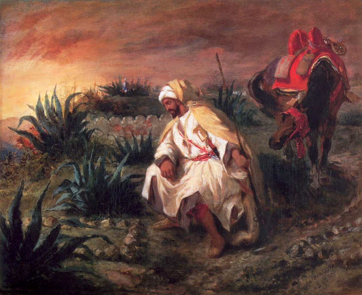 Mezardaki Arap by Ferdinand Victor Eugene Delacroix