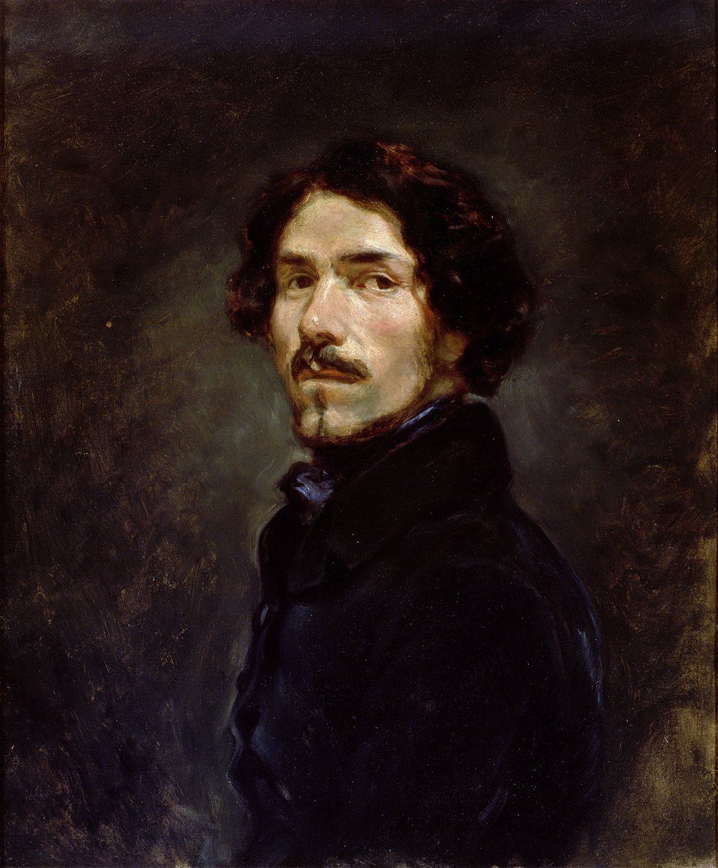 Otoportre, c.1842 (ayrıca bkz. 50061) by Ferdinand Victor Eugene Delacroix