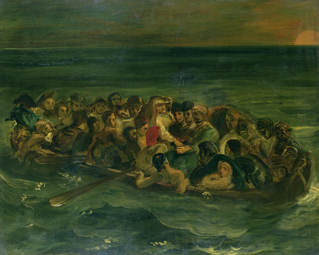Don Juan Gemi Enkazı için taslak, 1839 (ayrıca bkz. 182426) by Ferdinand Victor Eugene Delacroix