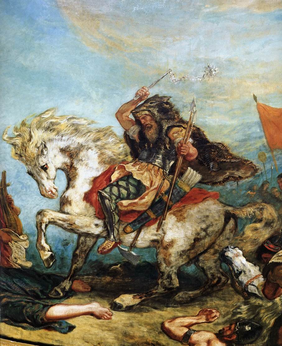 Victor Delacroix Attila fragmanı by Ferdinand Victor Eugene Delacroix