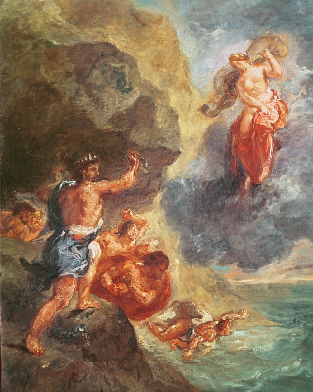 Four Seasons serisinden Kış: Juno ve Aeolus, 1862 by Ferdinand Victor Eugene Delacroix
