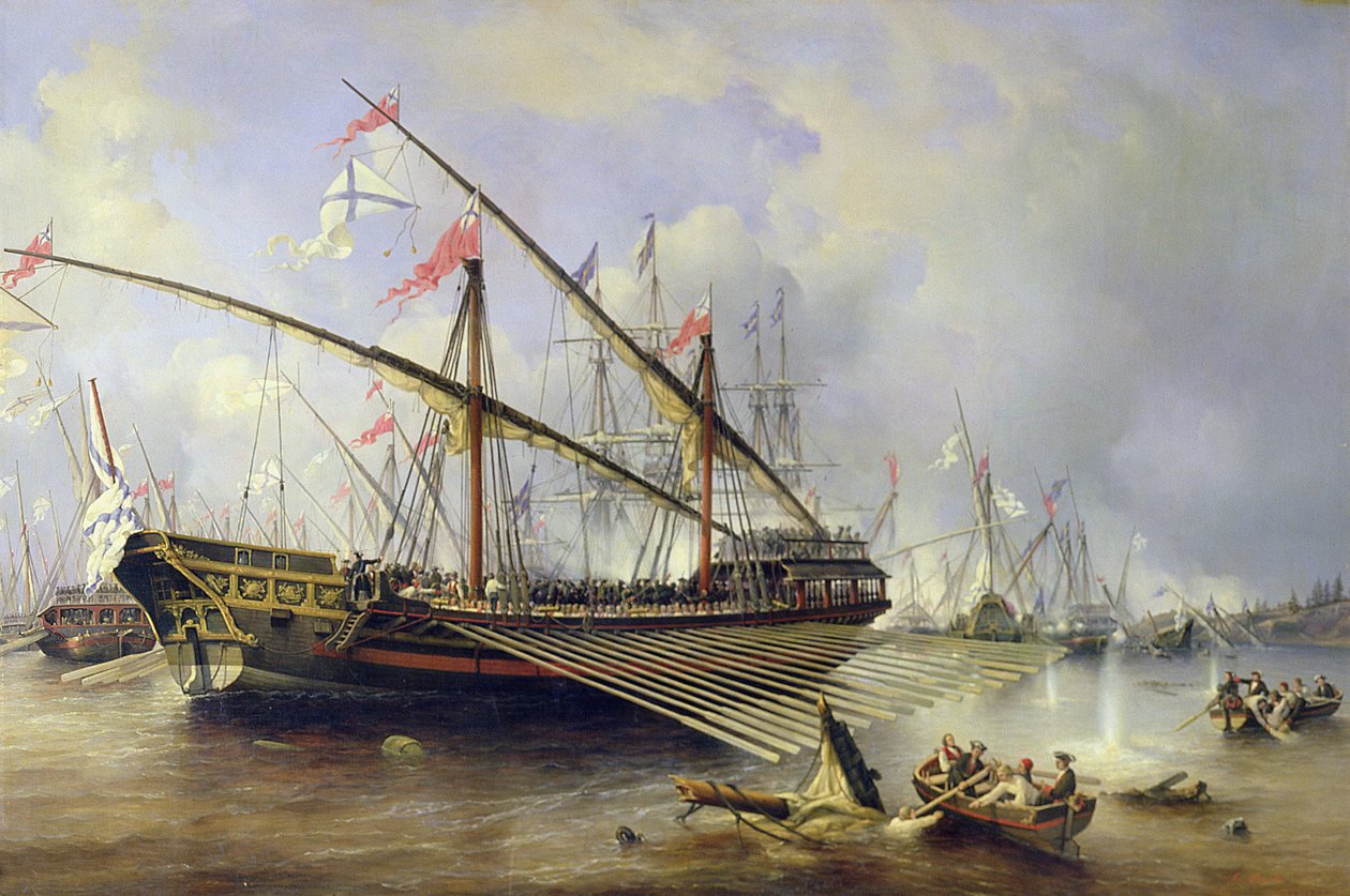 27 Temmuz 1720 Grengham Savaşı by Ferdinand Victor Perrot