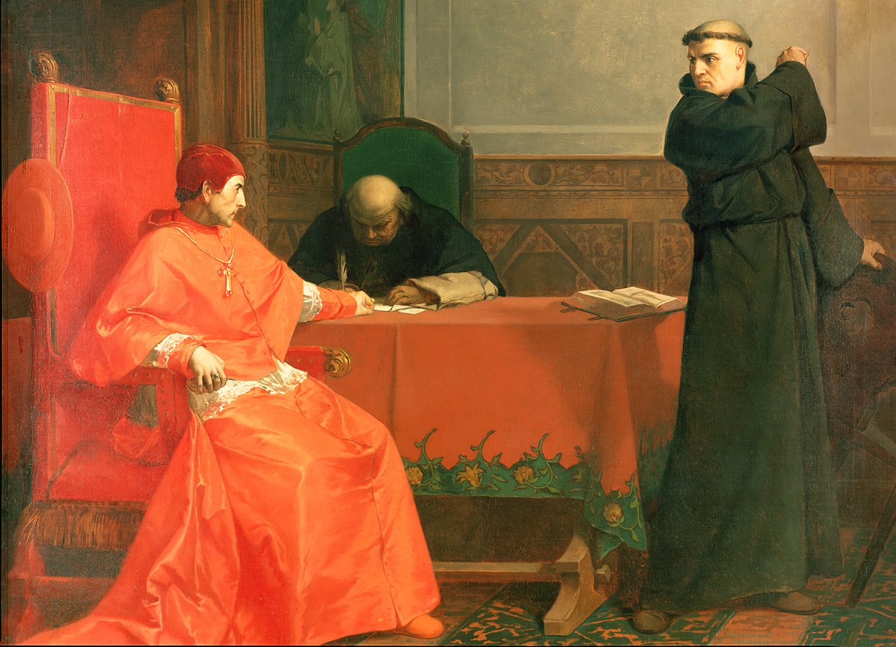 Luther, 95 Tezinin tartışması sırasında Kardinal Cajetan