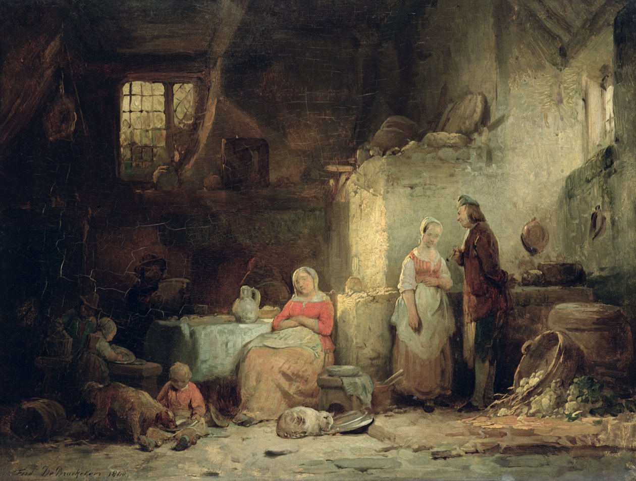 Yemekten Sonra Konuşma, 1840 by Ferdinand de Braekeleer