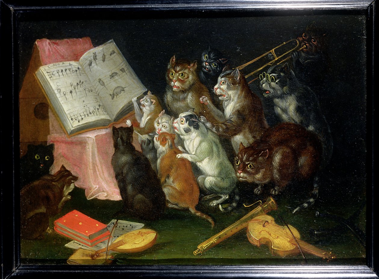 Kedilerin Müzikal Buluşması by Ferdinand van Kessel
