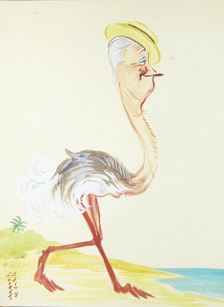 Maurice Chevalier (kağıt üzerine sulu boya) by Ferdinand  Misti Mifliez
