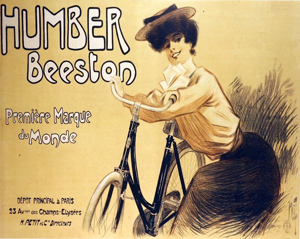 Poster reklamı Humber Beeston bisikletleri (renkli lito) by Ferdinand  Misti Mifliez