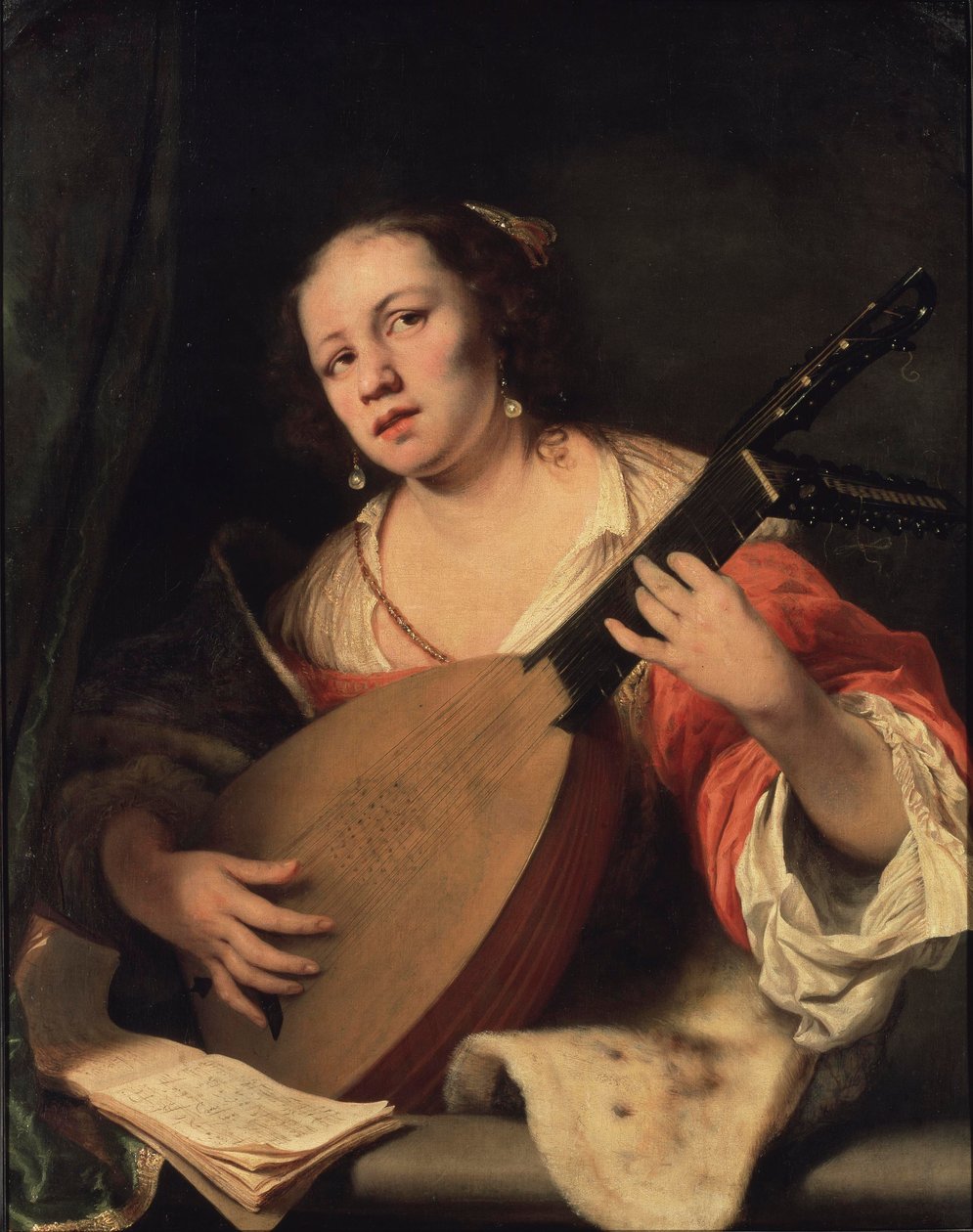 Ud Çalan Bir Kadın, 1654 by Ferdinand Bol