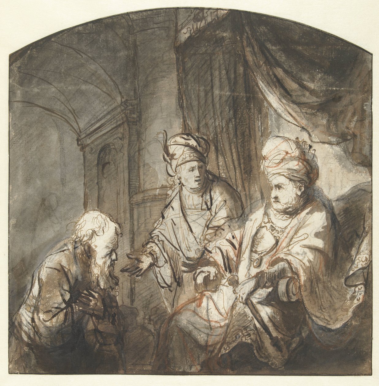 Yusuf babasını Firavun'a sunar by Ferdinand Bol